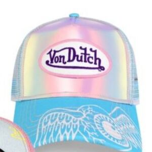Make Offer - Used but Great Condition Von Dutch Hologram/White Trucker Hat